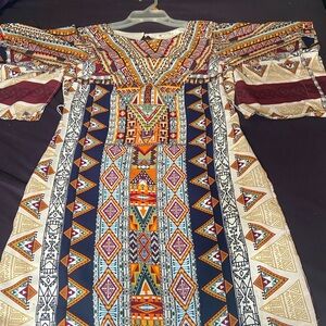 Aztec Inspired lined Chelsea & Violet Dress XS